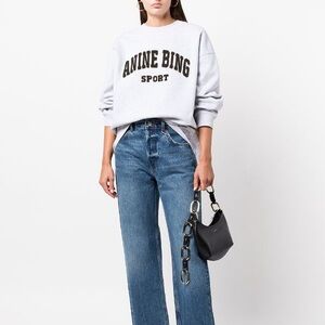 Anine Bing Tyler patch logo sweatshirt